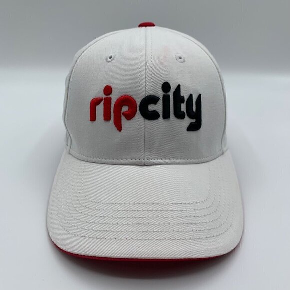Portland Trailblazers Rip City NBA White Top of the World Snapback Hat - Picture 2 of 5